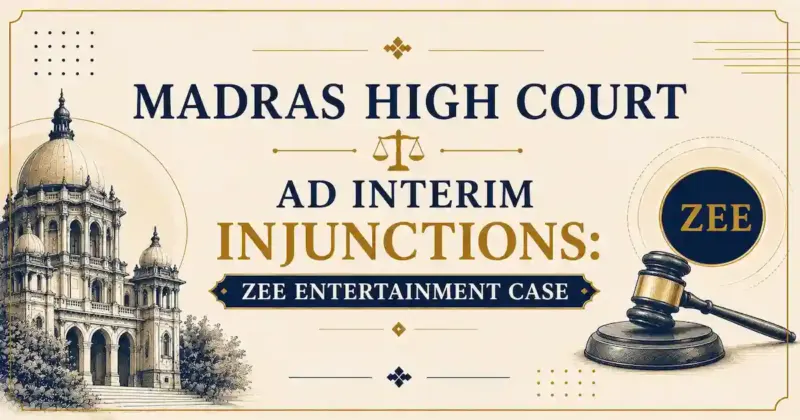 The Madras High Court Ad Interim Injunctions in the Zee Entertainment Case