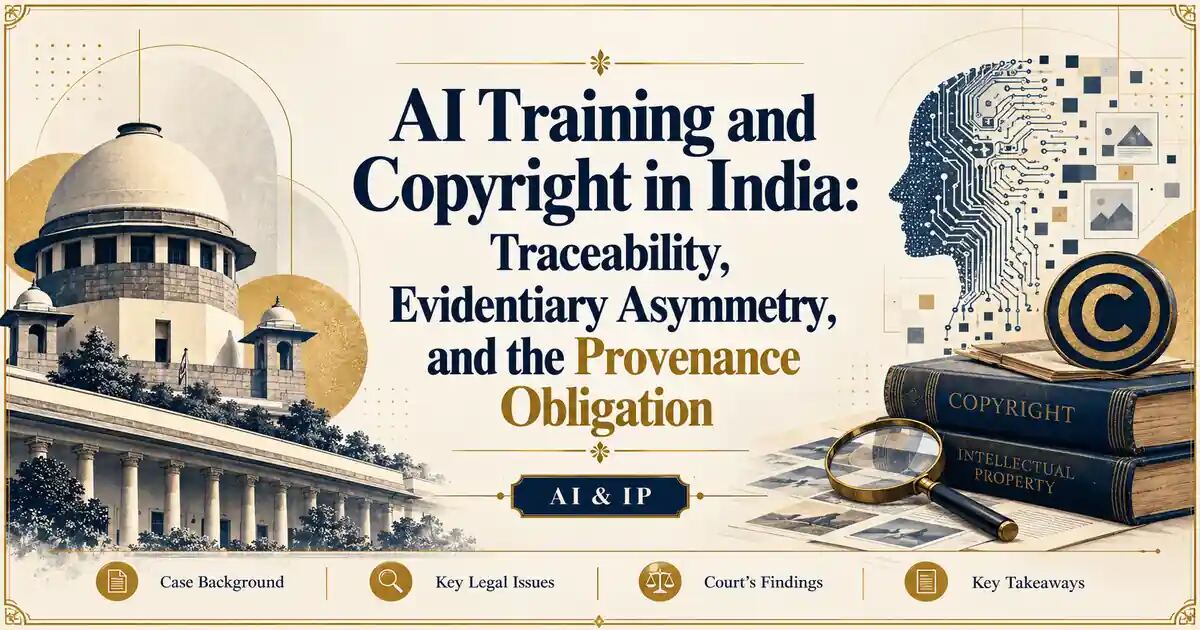 AI Training and Copyright in India: Traceability, Evidentiary Asymmetry, and the Provenance Obligation - Its IP Time