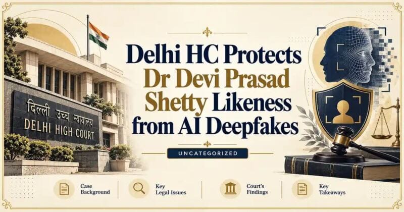 Delhi HC Protects Dr Devi Prasad Shetty Likeness from AI Deepfakes - Delhi HC