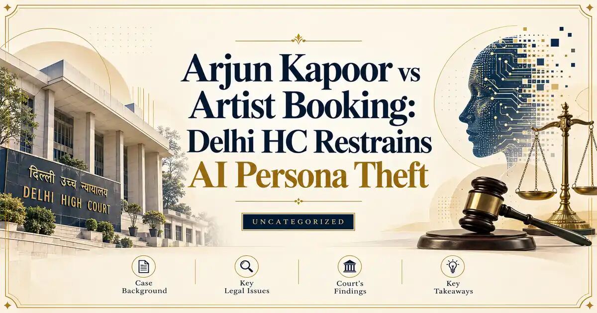 Arjun Kapoor vs Artist Booking: Delhi HC Restrains AI Persona Theft - Delhi HC